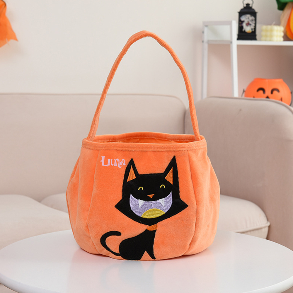 Personalized Embroidery Halloween Bucket | CWHalloween09