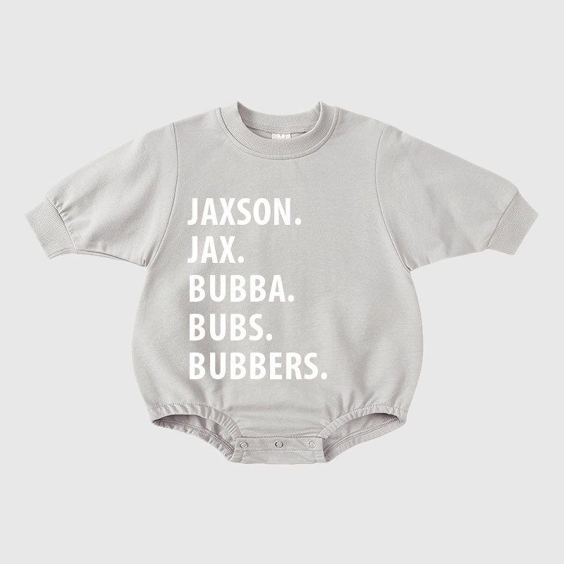Personalized Kids Cozy Soft Sweatshirt Romper | inRomper03