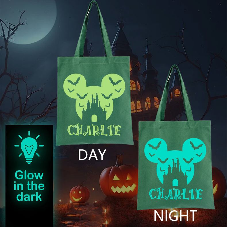 Personalized Glow In The Dark Halloween Treat Bag | MCGift32