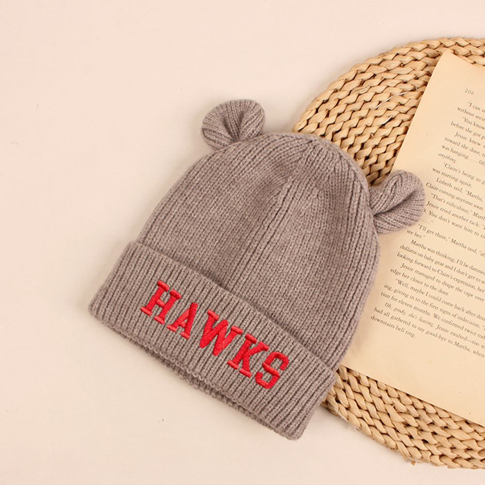 Personalized Cute Bear Beanie With Ears | HSKid41