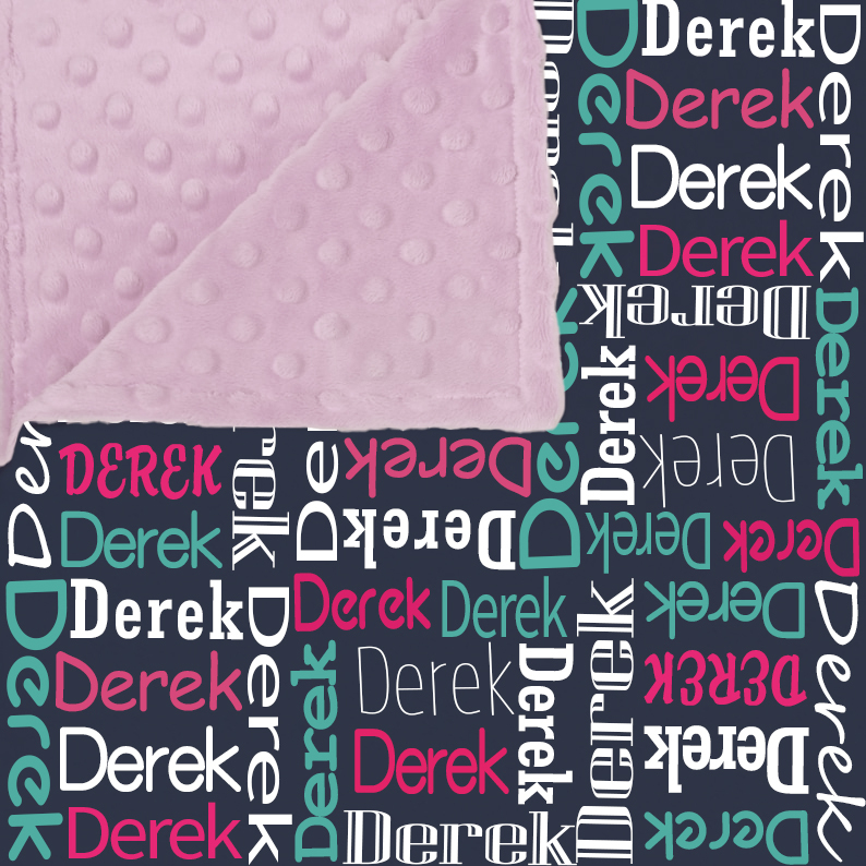 Personalized Double Layers Minkey Dimple Dot Warm Blanket | CWMinky01