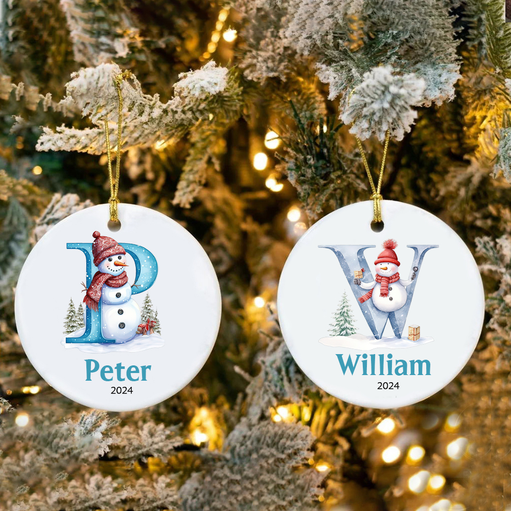 Personalized Christmas Monogram Ornaments Decoration | MCGift5708