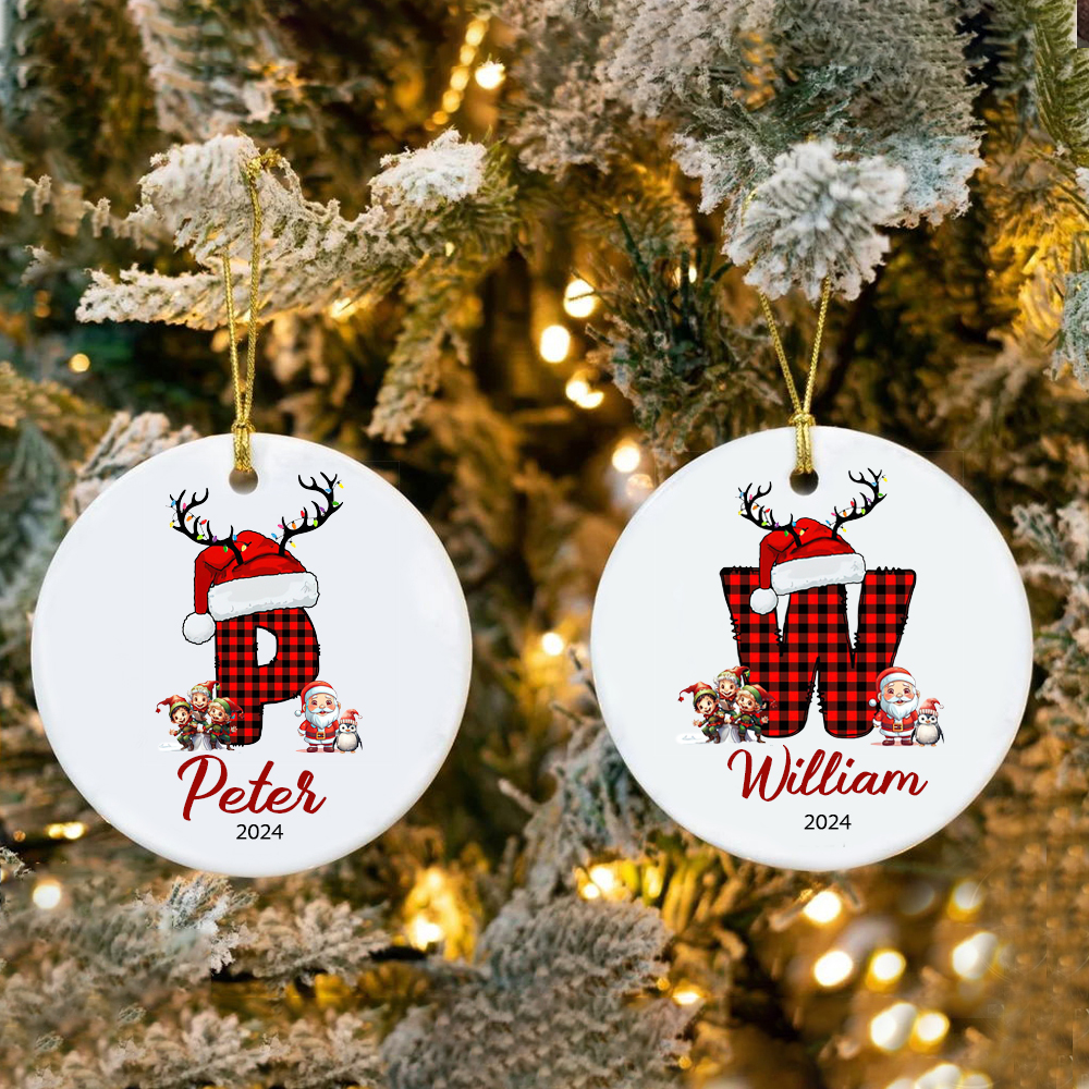 Personalized Christmas Monogram Ornaments Decoration | MCGift5709