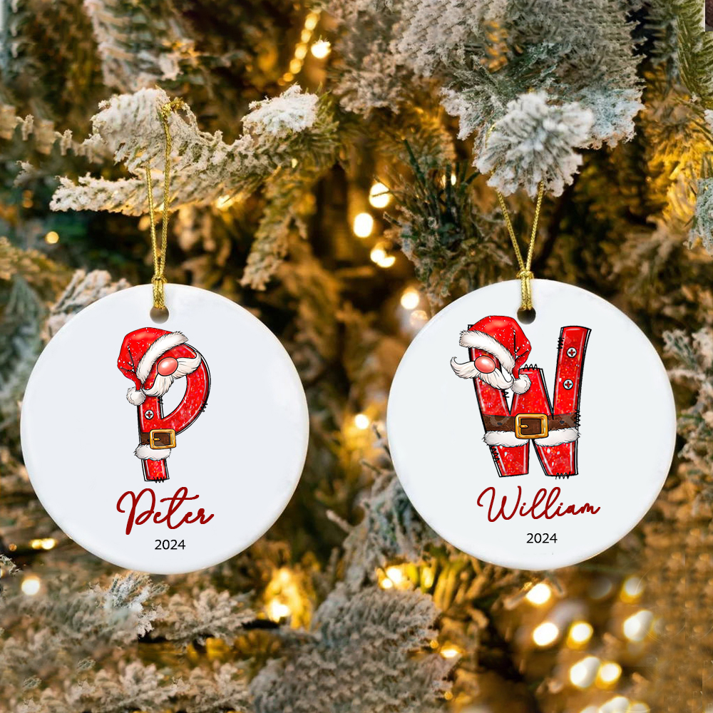 Personalized Christmas Monogram Ornaments Decoration | MCGift5710
