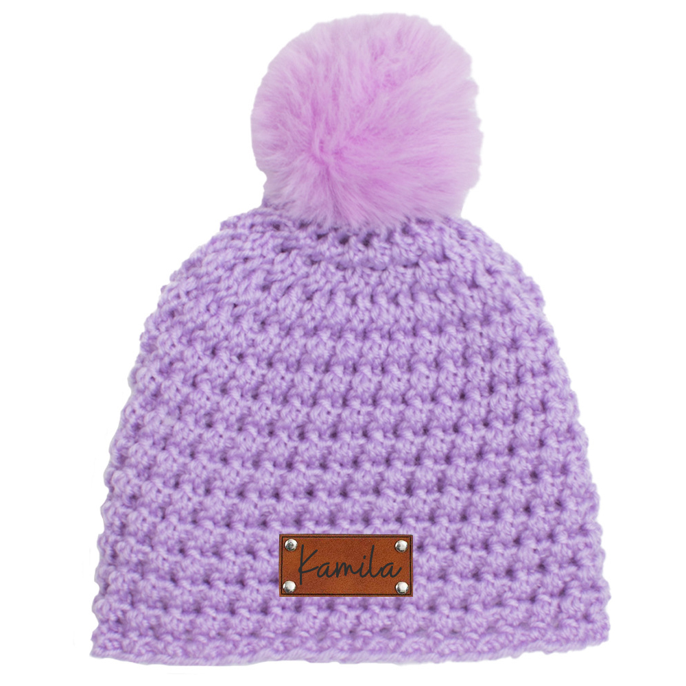 Personalized Embroidery Kid Colorful Pom Pom Hat | HSKid49