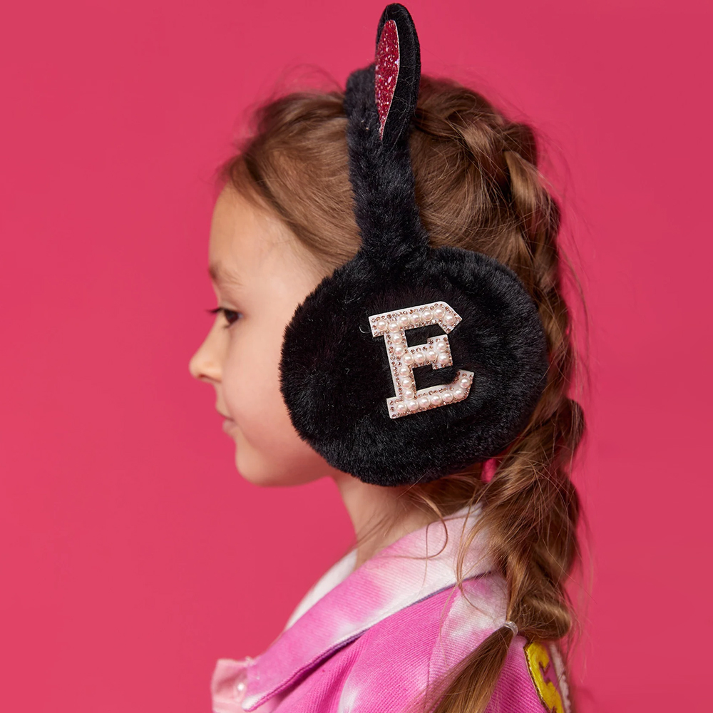 Personalized Kids Pearl Patch Warm Cat Ears Earmuffs | CWToy83