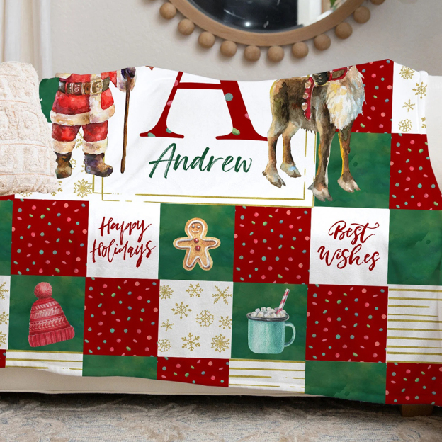 Personalized Merry Christmas Blanket for Comfort & Unique | BKMC21