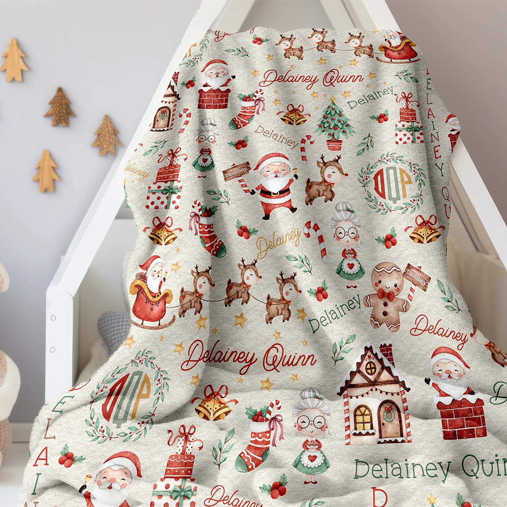 Personalized Merry Christmas Blanket for Comfort & Unique | BKMC29