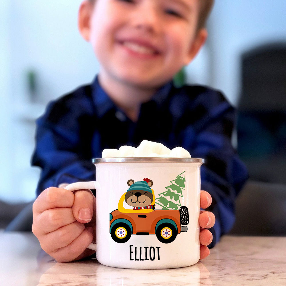 Personalised 12oz Cute Vehicle Mugs for Kids  | KidMug28