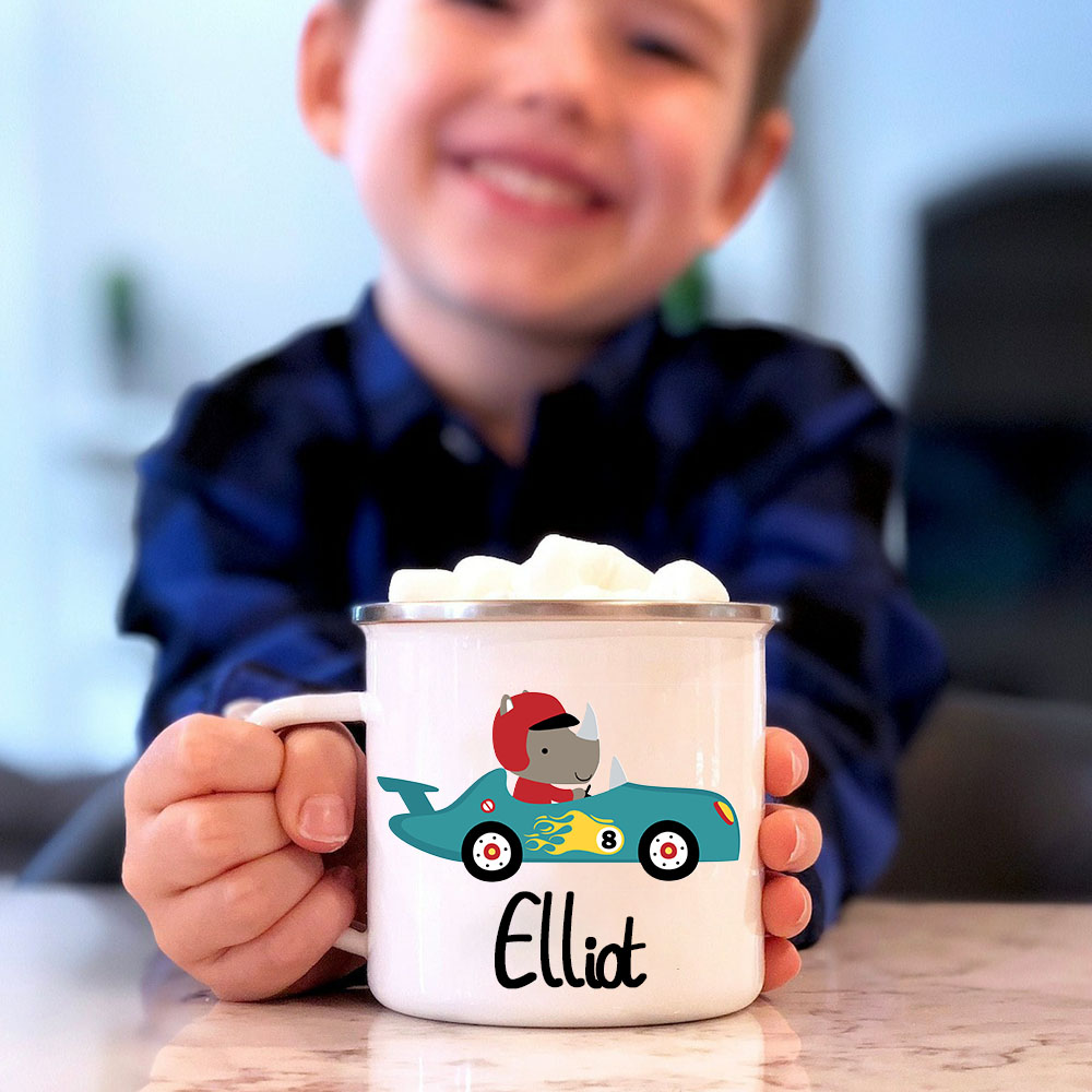 Personalised 12oz Race Car Mugs for Kids  | KidMug27