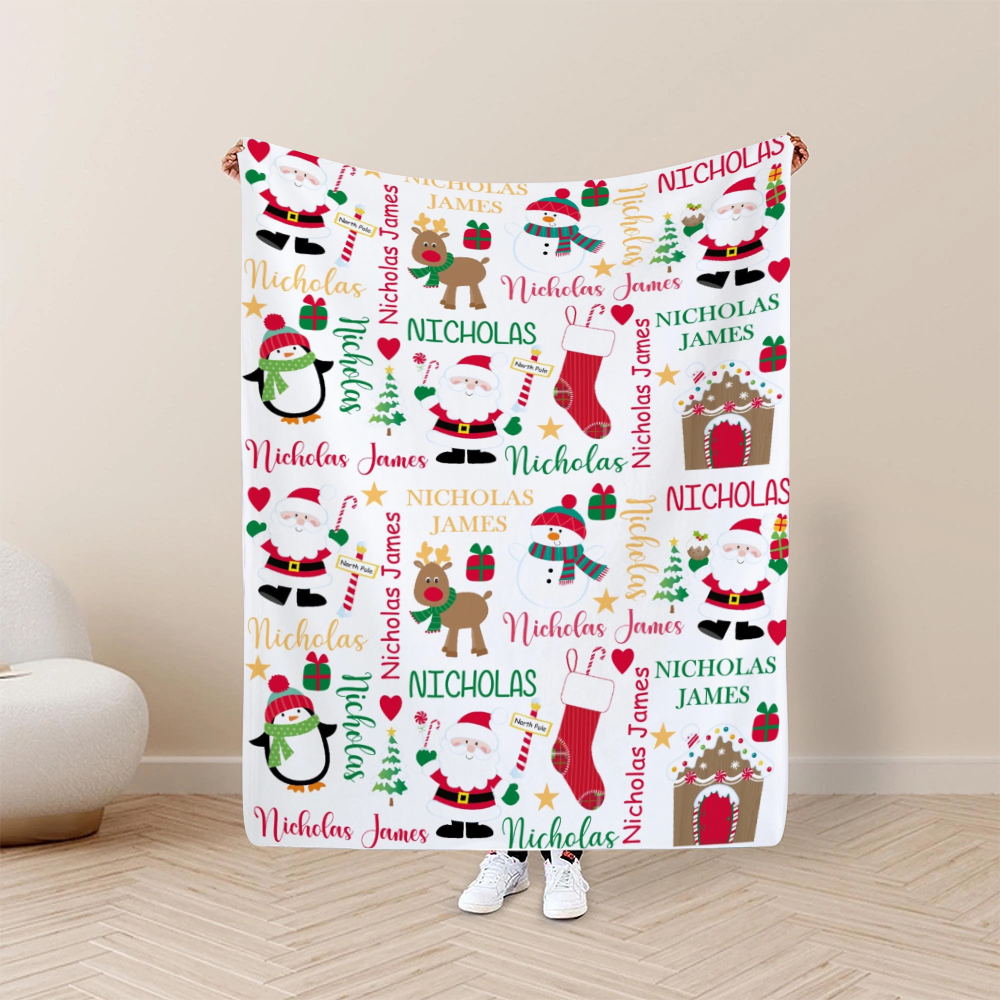 Personalized Merry Christmas Blanket for Comfort & Unique | BKMC32