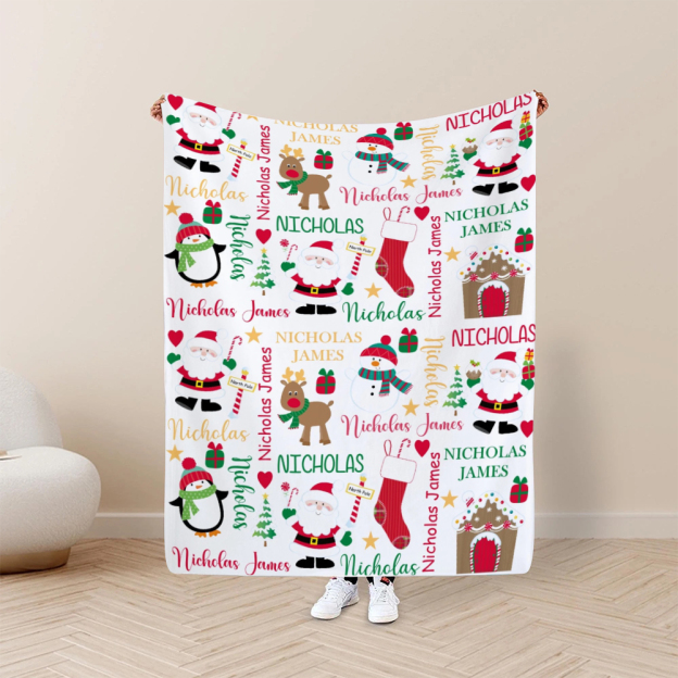 Personalized Merry Christmas Blanket for Comfort & Unique | BKMC32