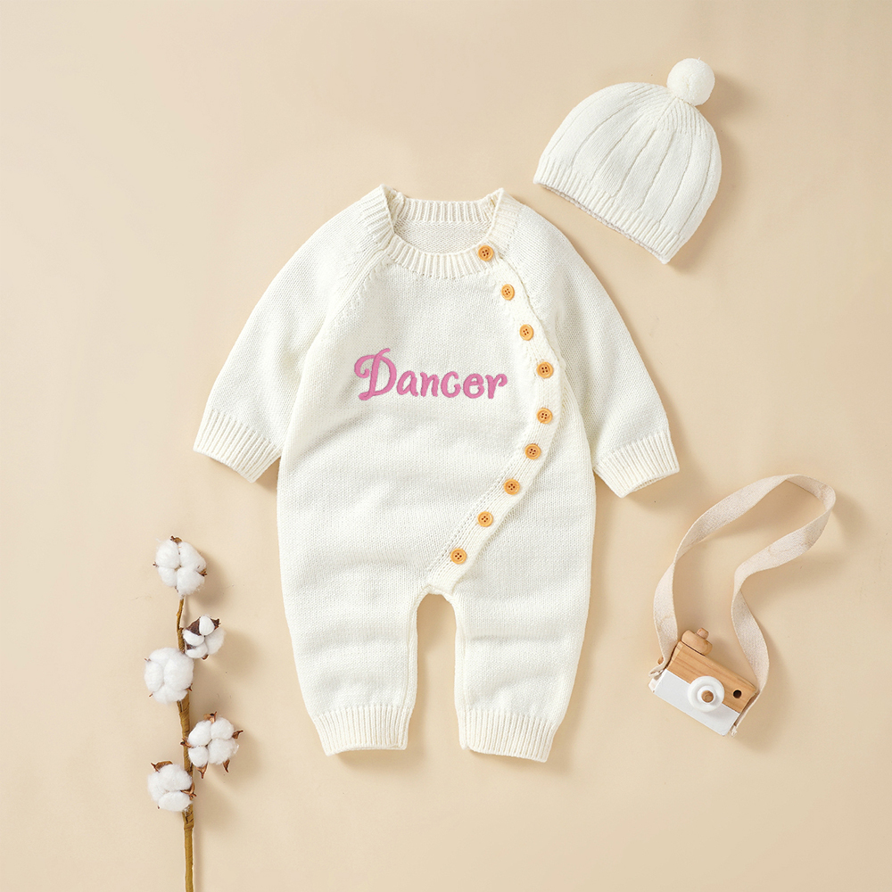 Personalized Embroidered Kids Color Romper Set | inSet13