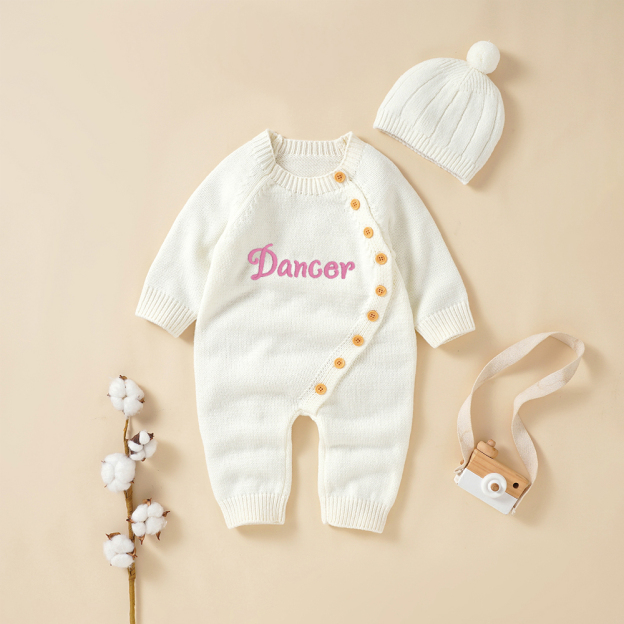 Personalized Embroidered Kids Color Romper Set | inSet13