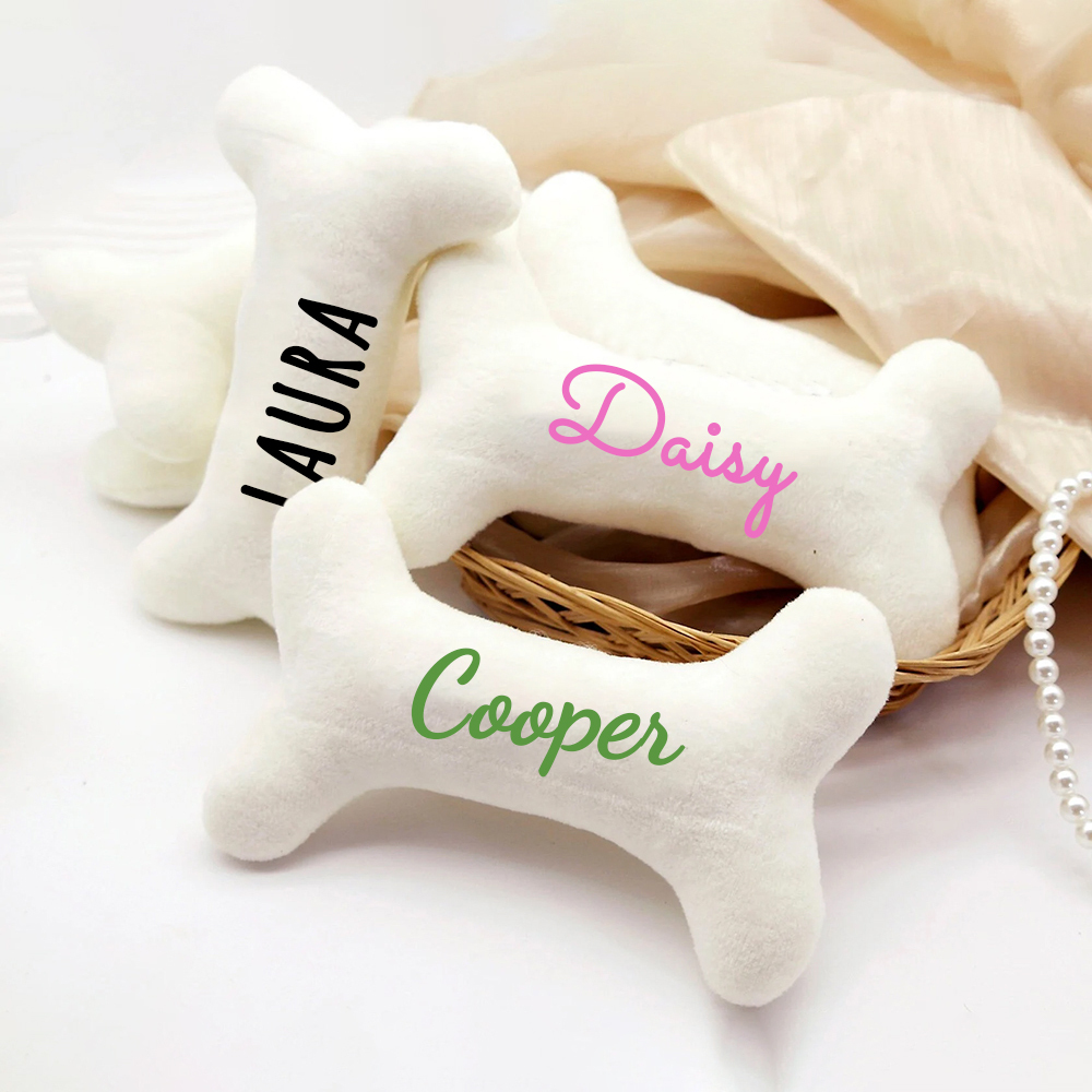 Personalized Puppy Gift Soft Bone Pillow Toy | BKPet129