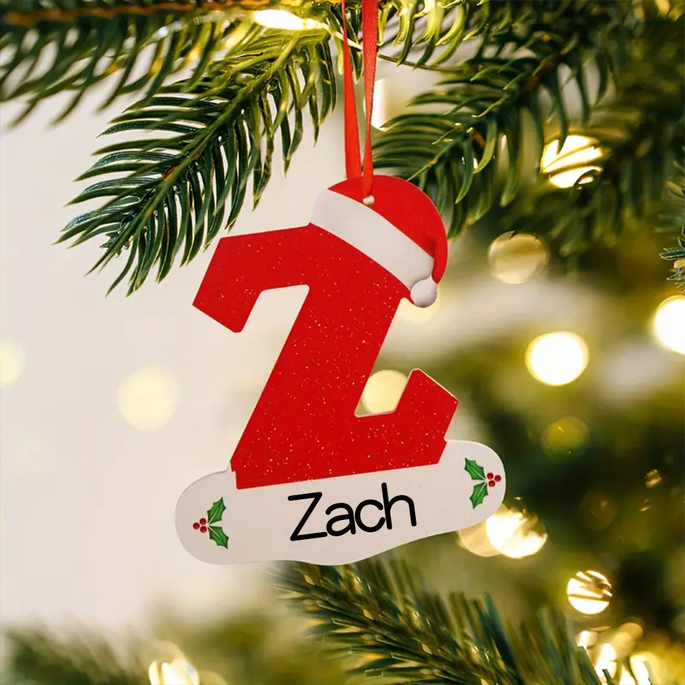 Personalized 26 Letters Christmas Tree Ornament | MCGift101