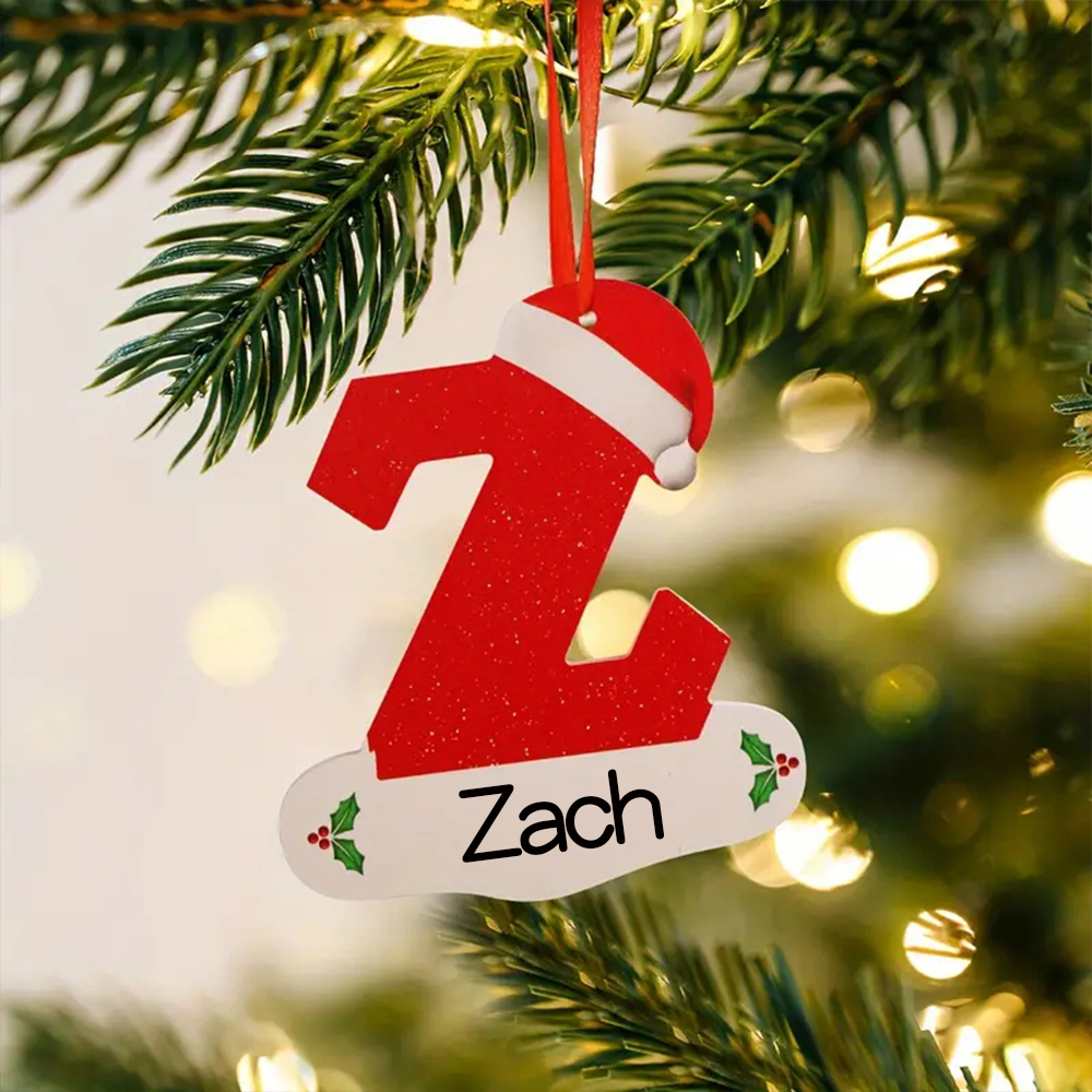 Personalized 26 Letters Christmas Tree Ornament | MCGift101