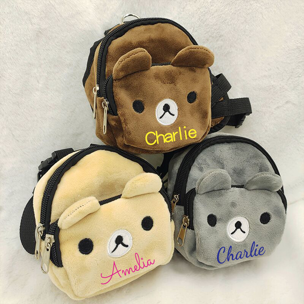 Personalized Cartoon Bear Pet Backpack| BKPet49