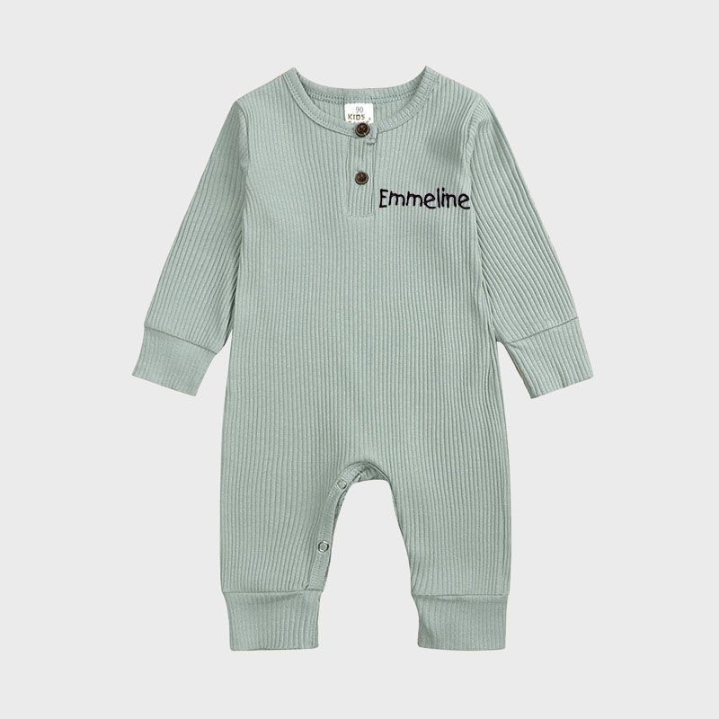 Personalized Embroidery Kids Cozy Soft Sweatshirt Romper | inRomper08