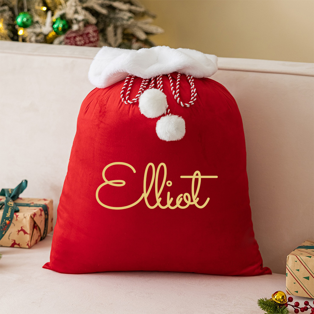 Personalized Christmas Velvet Santa Sack for Gifts | MCGift102