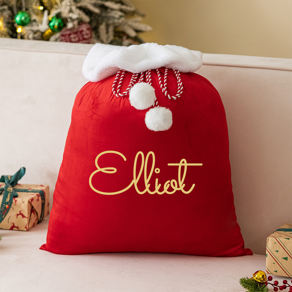 Personalized Christmas Velvet Santa Sack for Gifts | MCGift102