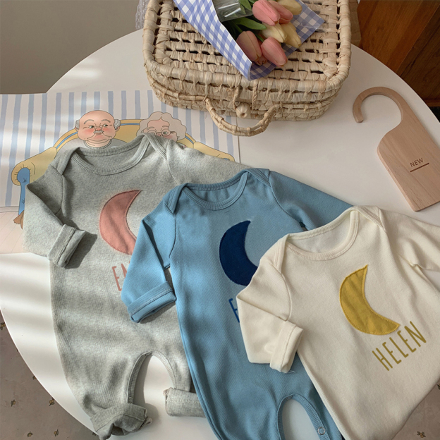 Personalized Kids Cozy Moon Sweatshirt Romper | inRomper10