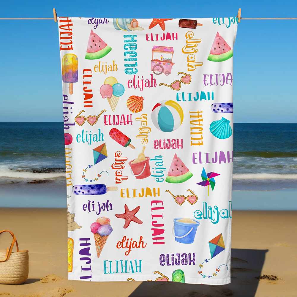 Personalized Lovely Kid Towel for Summer & Beach | CWTowel133