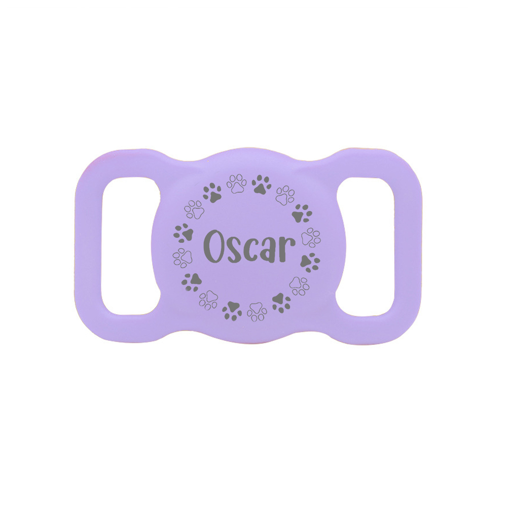 Personalized Pet Apple Air Tag Holder for Dog Collar | BKPet139