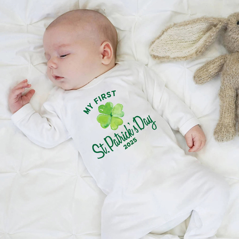 Personalized Baby First St. Patrick's Day Romper and Hat Set | CWBaby164