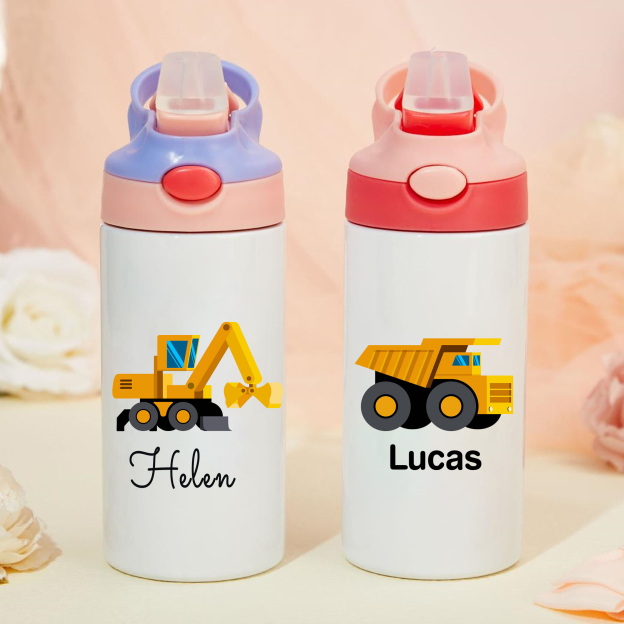 Personalised BPA Free 12oz Truck Water Bottles | YouBottle43
