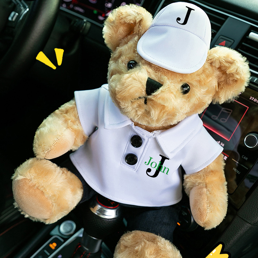 Personalized Kids Monogram Plush Teddy Bear Toy | CWToy111