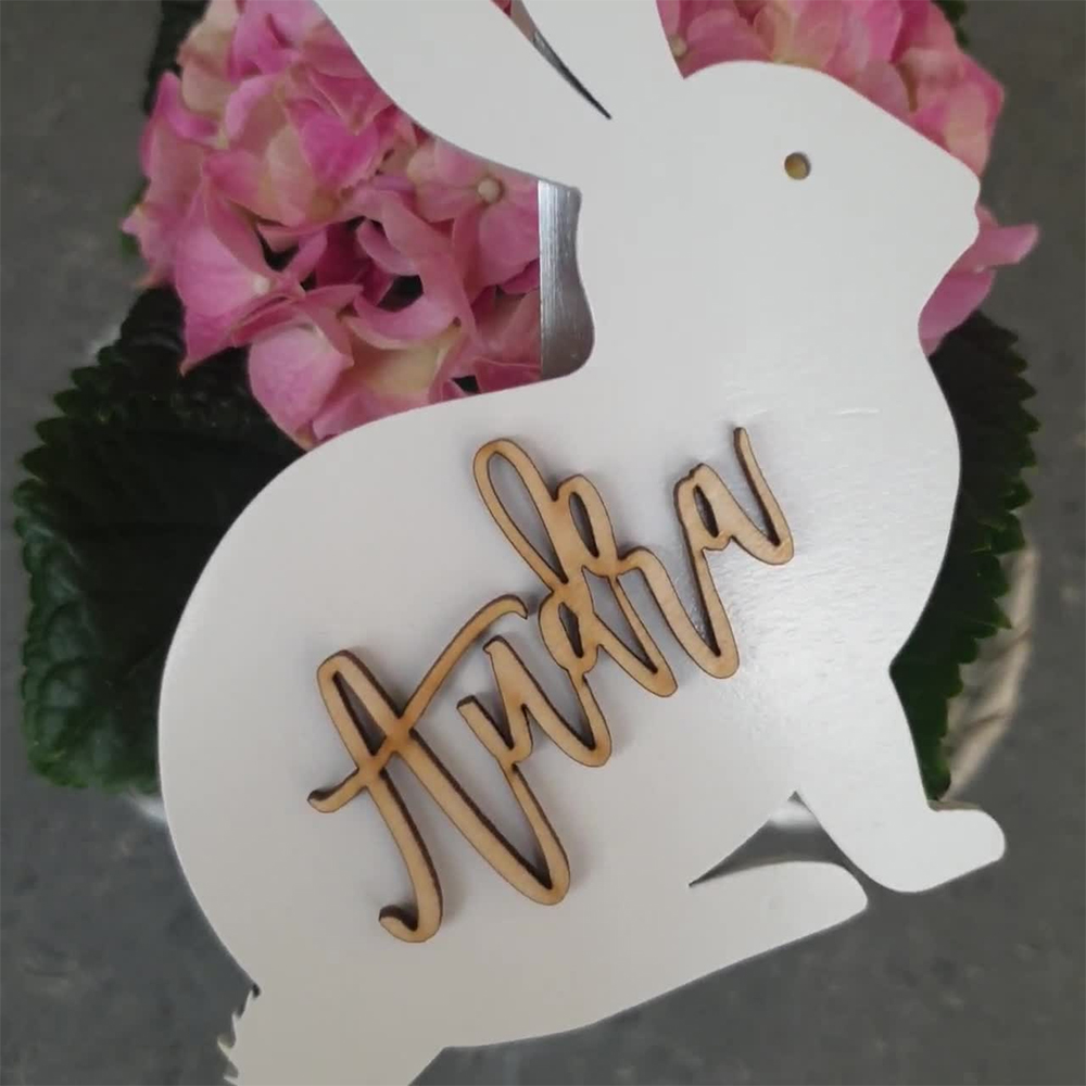Personalized Bunny Easter Basket Tags | CWEaster34