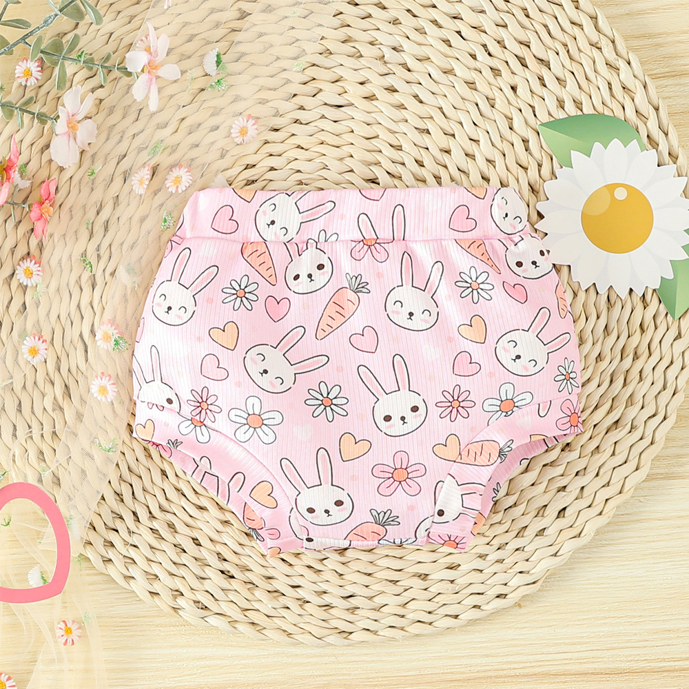 Personalised Baby Girls Easter Bunny Print Outfit Set | CWBaby186