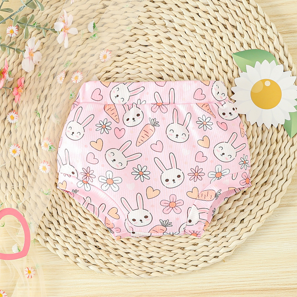 Personalised Baby Girls Easter Bunny Print Outfit Set | CWBaby186