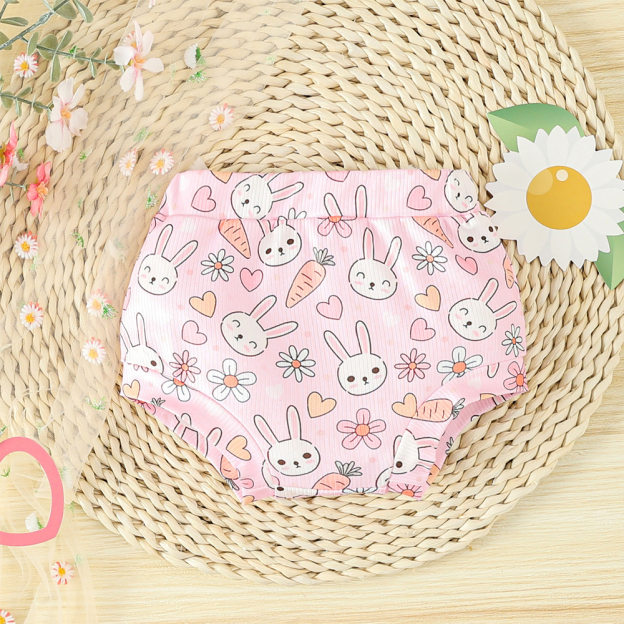 Personalised Baby Girls Easter Bunny Print Outfit Set | CWBaby186