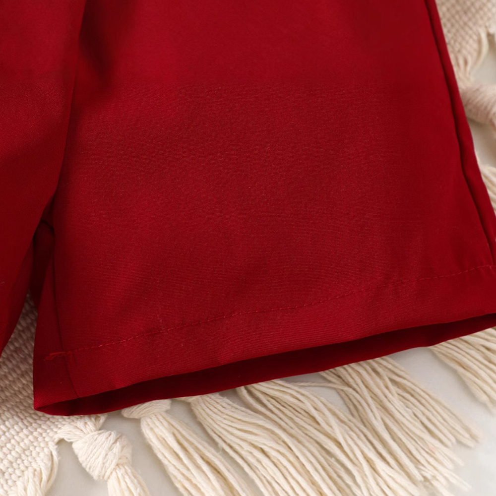 Personalized Baby Boy Valentine's Day Heart Print Shirt Outfit Set | CWBaby190