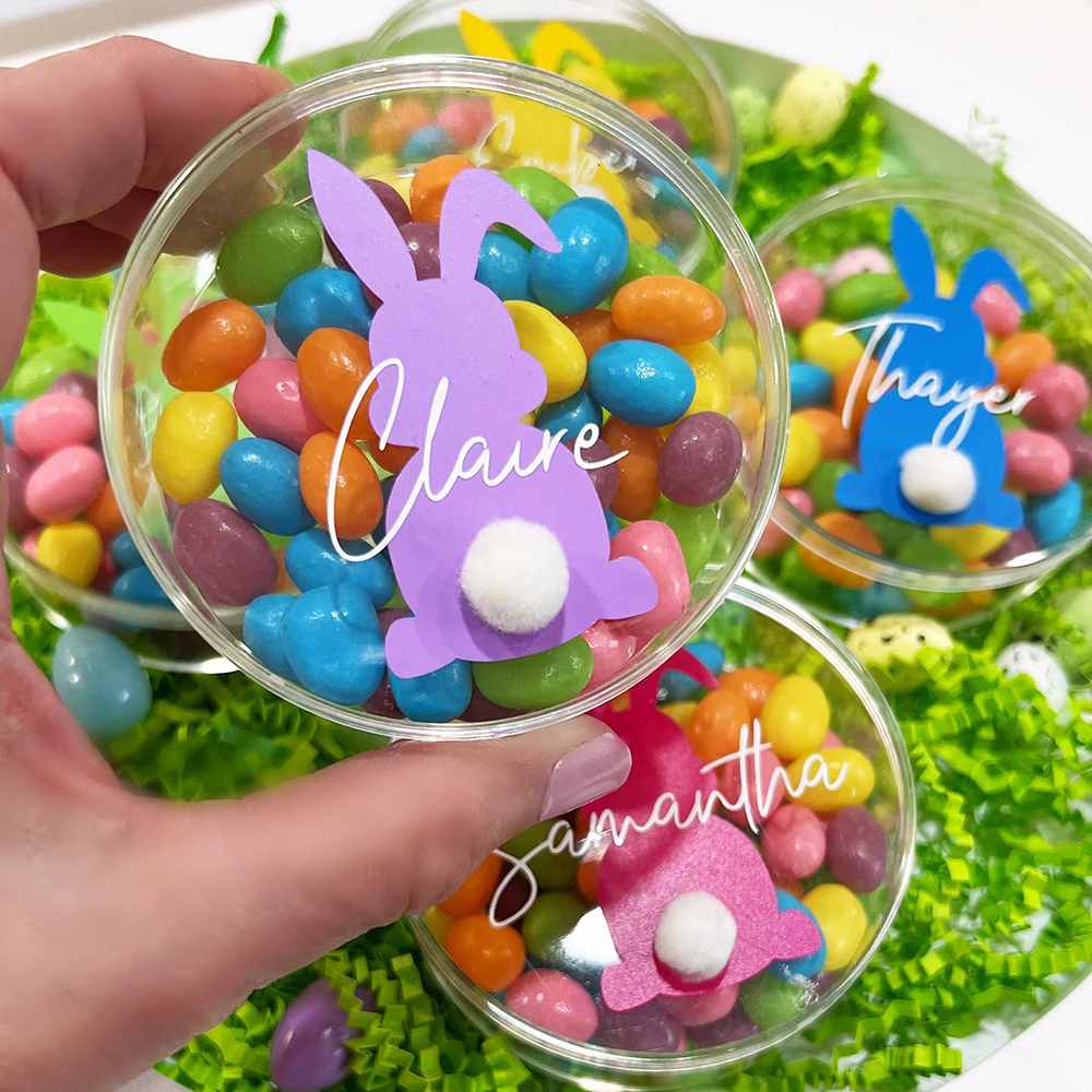 Personalised Lovely Easter Bunny Candy Containers | CWEaster40