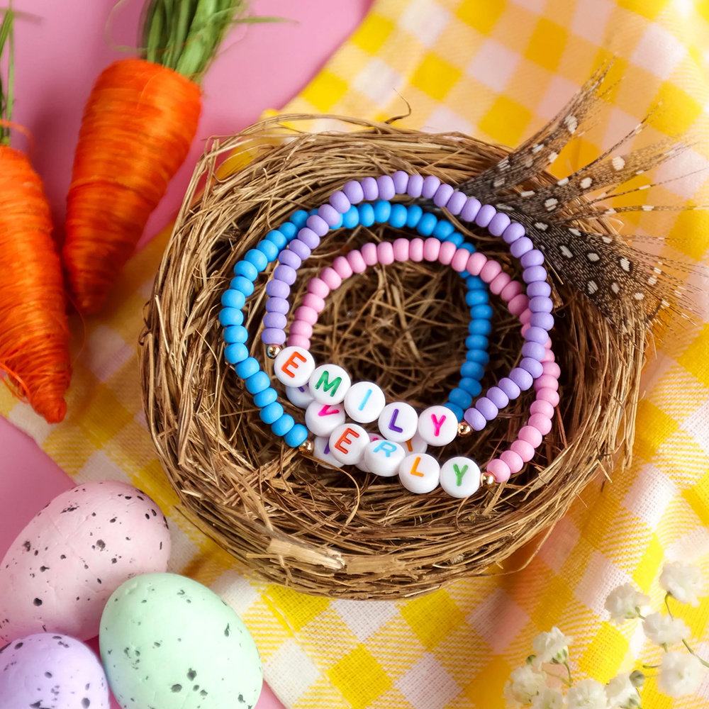 Personalized Colorful Letter Bead Bracelet For Kids ｜CWBeach40