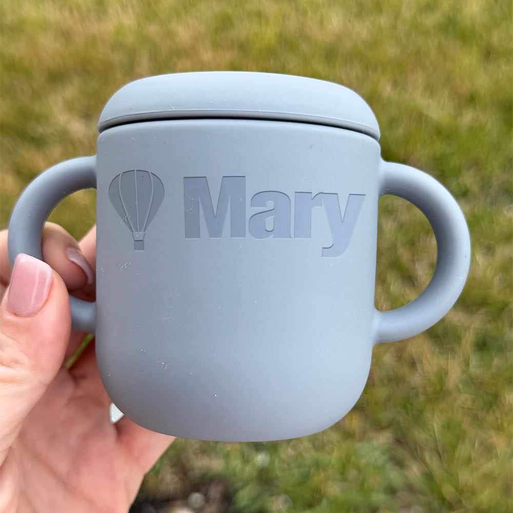 Personalised Baby Food Grade Silicone Snack Cup | CWBaby199