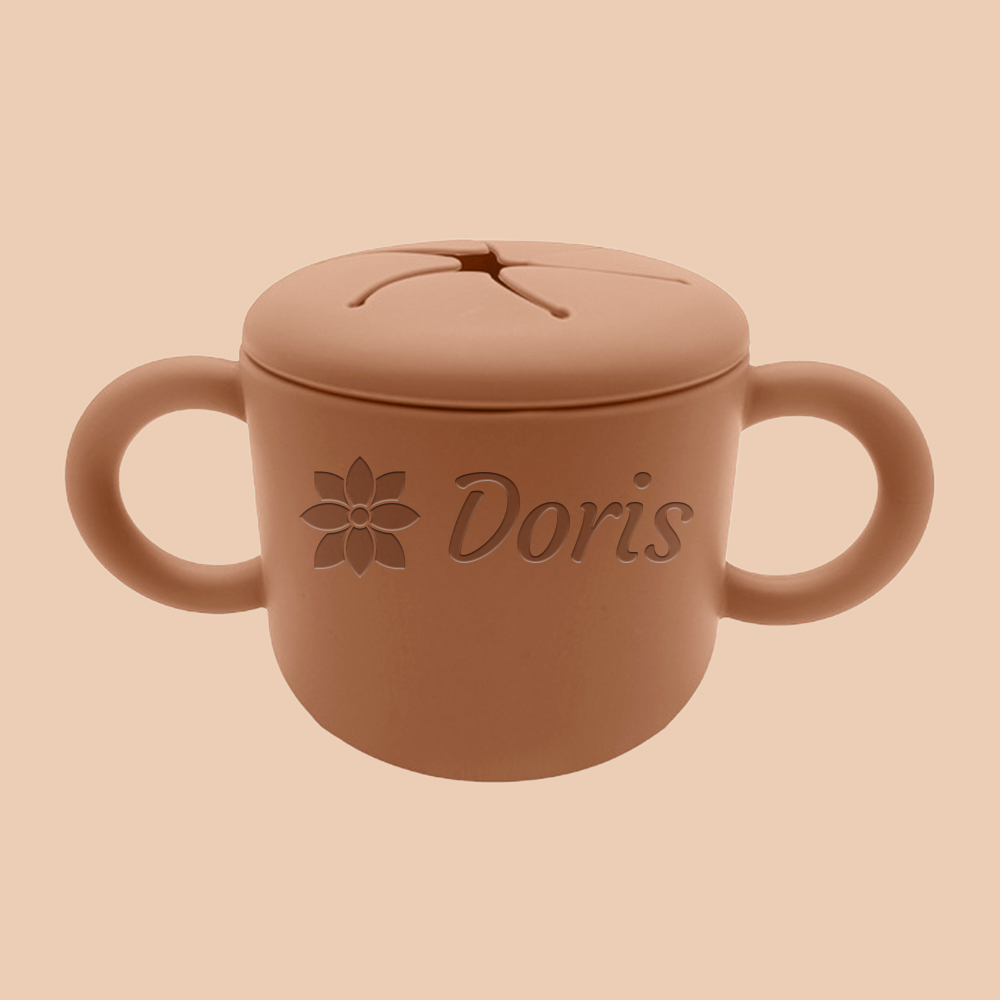 Personalised Baby Food Grade Silicone Snack Cup | CWBaby199