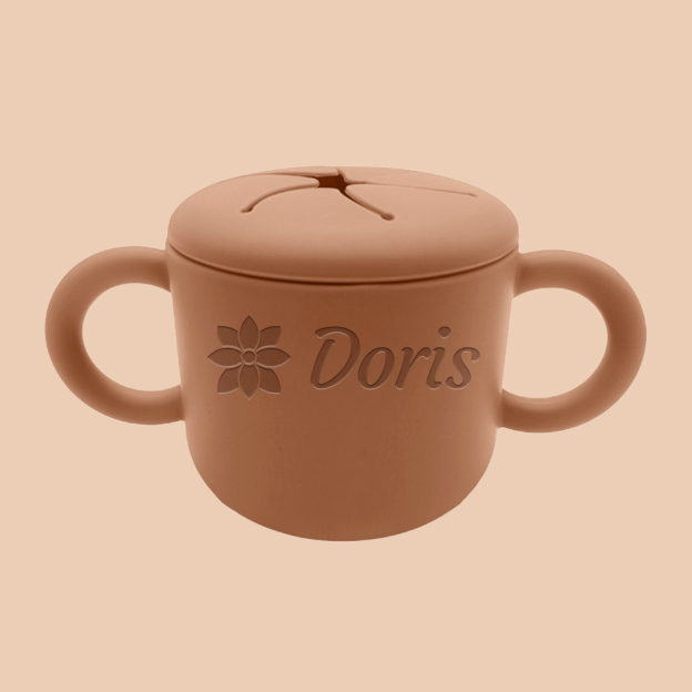 Personalised Baby Food Grade Silicone Snack Cup | CWBaby199