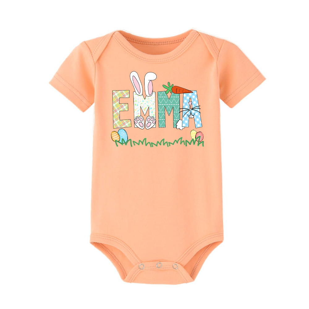 Personalized Baby Cute Easter Bunny Romper | CWEaster51