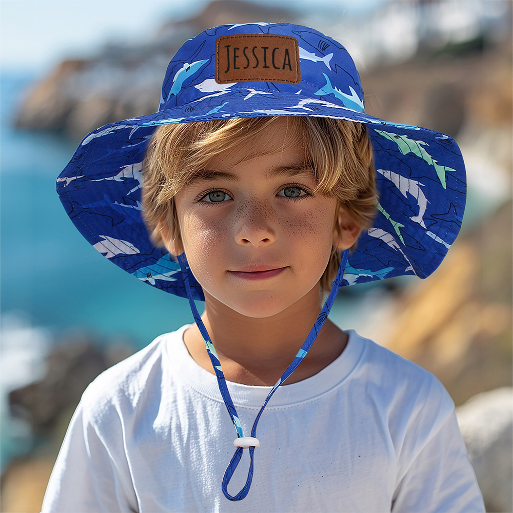 Personalized Leather Patch Cute Bucket Hat for Comfort & Unique | CWBeach174