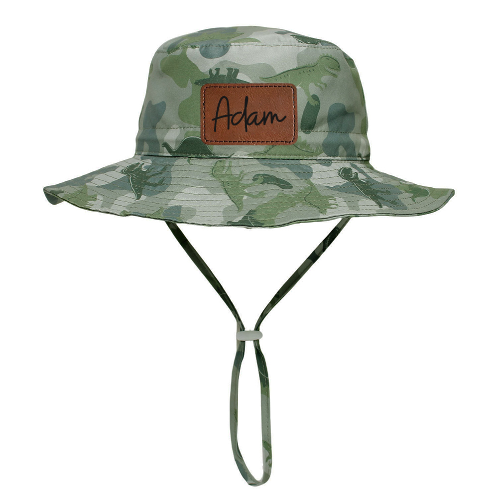 Personalized Leather Patch Cute Bucket Hat for Comfort & Unique | CWBeach174