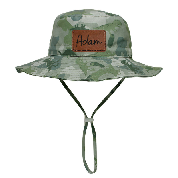 Personalized Leather Patch Cute Bucket Hat for Comfort & Unique | CWBeach174