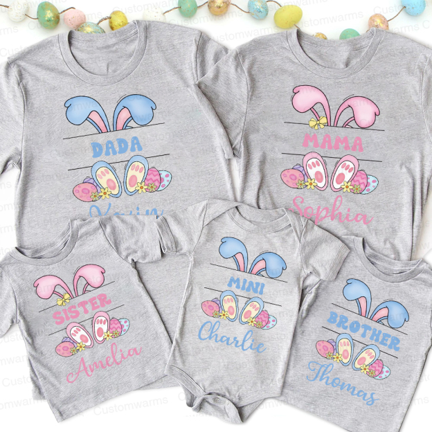 Personalized Family Happy Easter Matching Shirt | CWEaster53