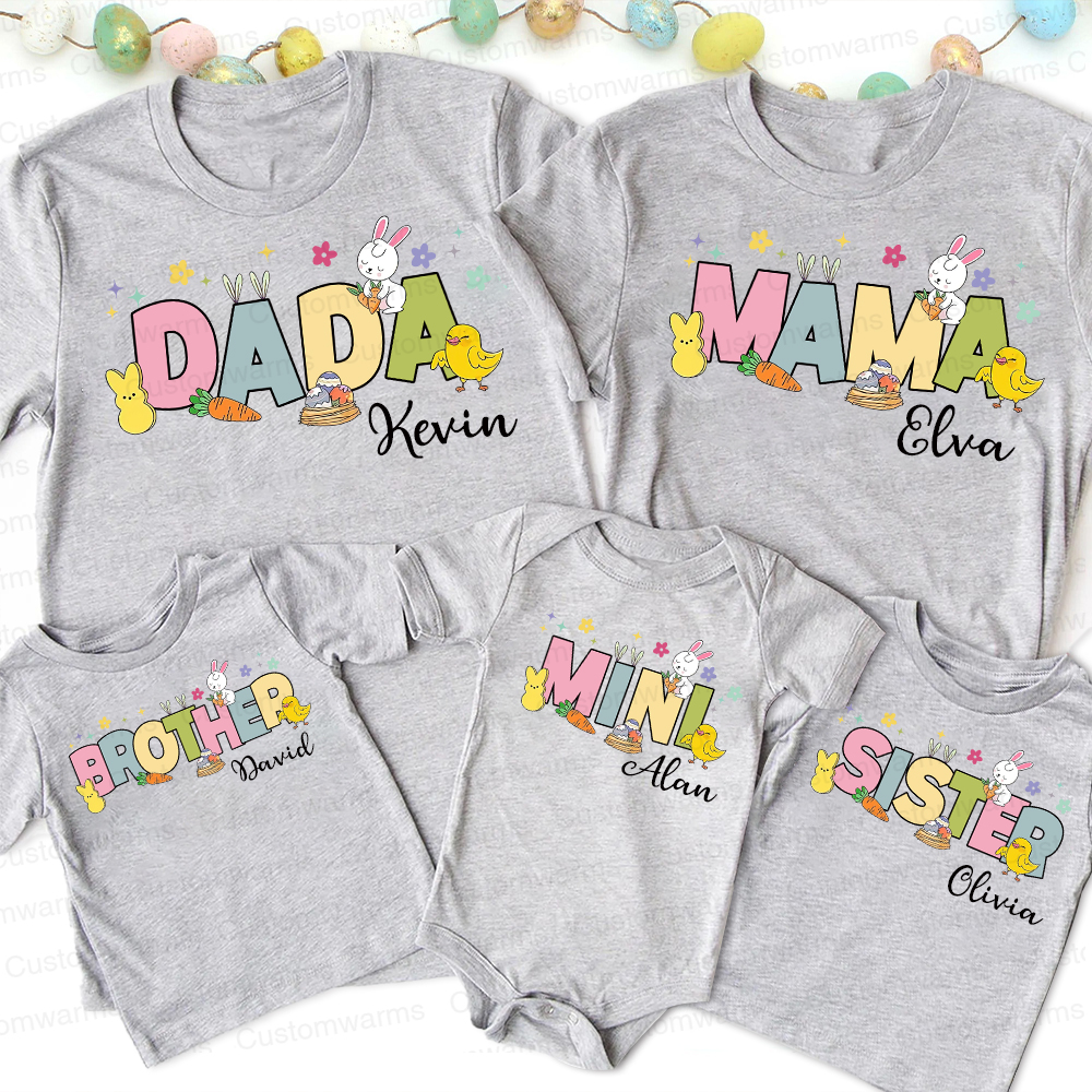 Personalized Family Happy Easter Matching Shirt | CWEaster56
