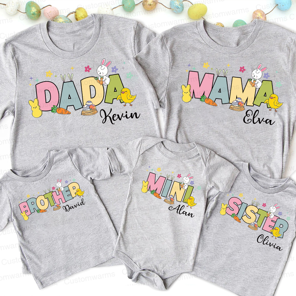 Personalized Family Happy Easter Matching Shirt | CWEaster56
