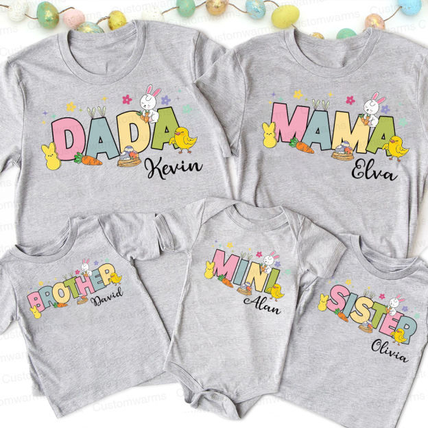 Personalized Family Happy Easter Matching Shirt | CWEaster56
