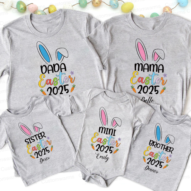Personalized Family Happy Easter Matching Shirt | CWEaster57